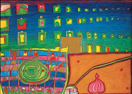 Hundertwasser, Heimweh der Fenster – Heimweh ins Meer, 1964 Essl Museum Klosterneuburg