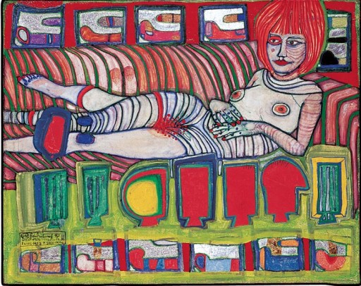 Hundertwasser, Akt Waltraude, 1974 Sammlung Eisenberger, Wien