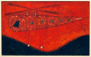 Akira Kito, "Milliardaiyre" (1956), oil on canvas
