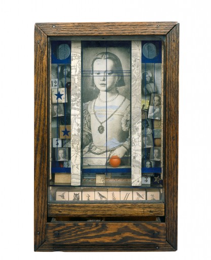 Joseph Cornell Untitled (Medici Princess) c. 1948 Box construction, 44.8 x 28.3 x 11.1 cm Private Collection, New York Photo courtesy Private collection, New York © The Joseph and Robert Cornell Memorial Foundation / Bildrecht, Wien, 2015